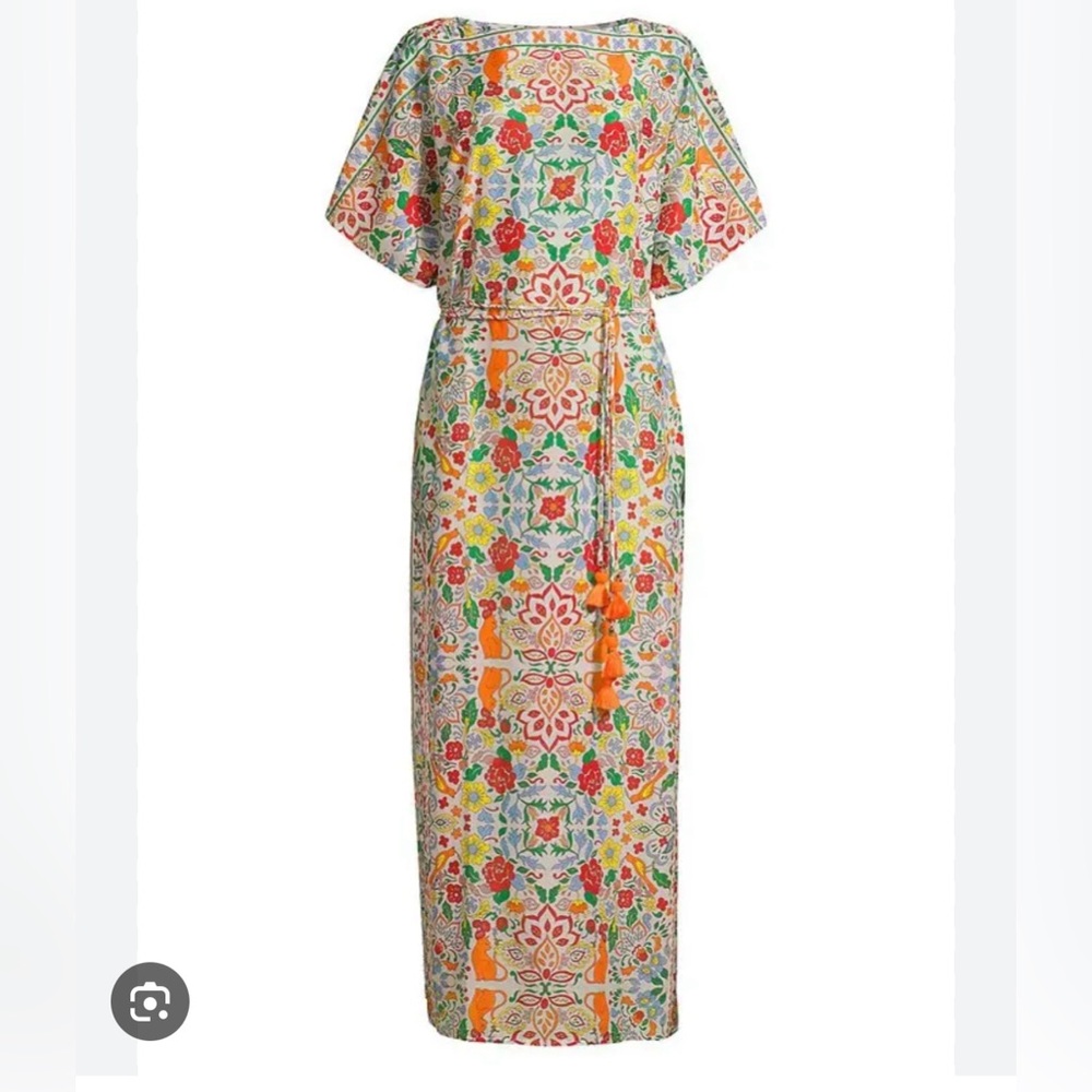 NWT Tory Burch Printed Long Caftan. Size S.
